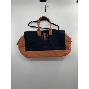 Marleylilly Monogrammed JRD Upscale Weekender Duffle Bag Women's Black Canvas
